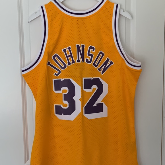Magic Johnson Los Angeles Lakers Mitchell & Ness HWC Authentic Swingman Jersey - Picture 1 of 10